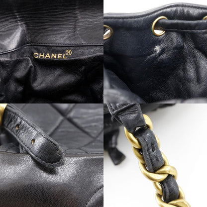 Chanel Matelasse Vintage Lambskin Black Women's Backpack/daypack