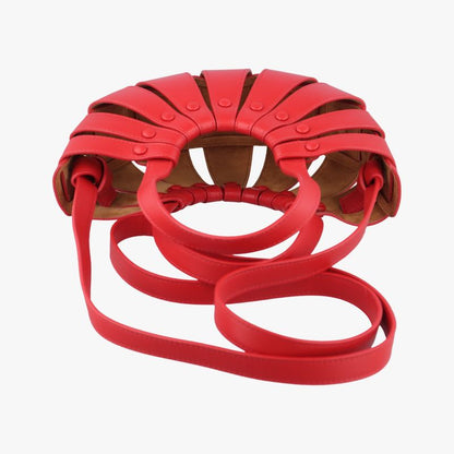 Bottega Veneta The Shell Red Leather IC Chip