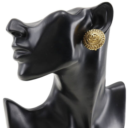 Chanel Coco Mark Vintage Gold Plated Ladies 23.8g Earring