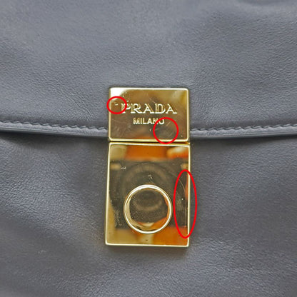 Prada Soft Sound Small Leather Shoulder Bag With Prada Charm 1bd379