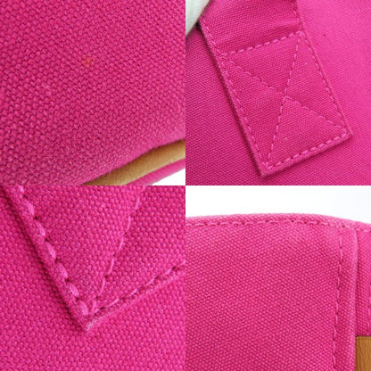Hermes Tote Bag Panied Plage MM Canvas Hot Pink Silver Hardware With Pouch