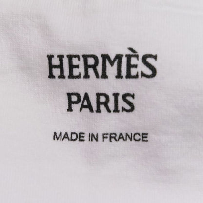 23ss Hermes Embroidered Pocket T-Shirt 36 White Women's Used
