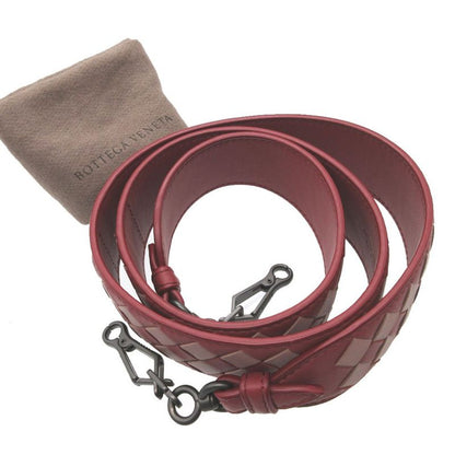 Bottega Veneta 563992 Intrecciato Leather Red Shoulder Strap 1062 Bottega Veneta