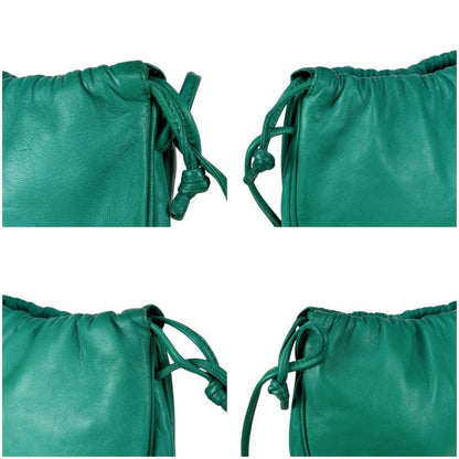 Loewe Mini Shoulder Bag Nappa Leather Green Anagram Logo Pochette Drawstring