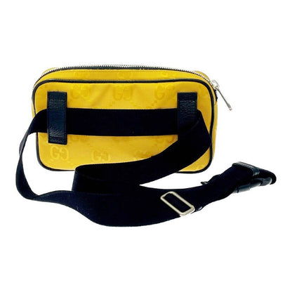 Gucci 631341 527066 Nylon GG Pattern Off the Grid Body Bag Yellow 404077 Body