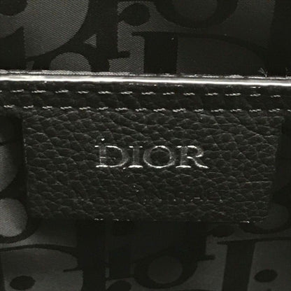 Dior Safari 2-Way Tote Shoulder Bag Leather Black