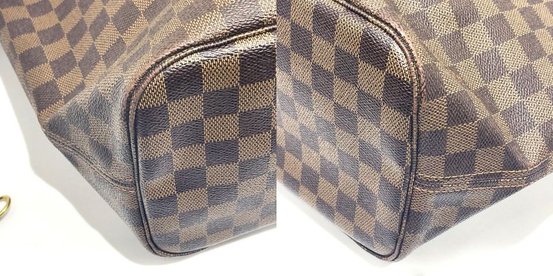Louis Vuitton Damier Neverfull MM N51105 Leather Handbag Tote Bag Shoulder Bag