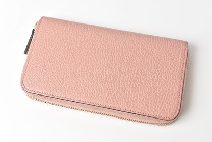 Unused Gucci Long Wallet Petite Marmont Leather Light Pink 449347