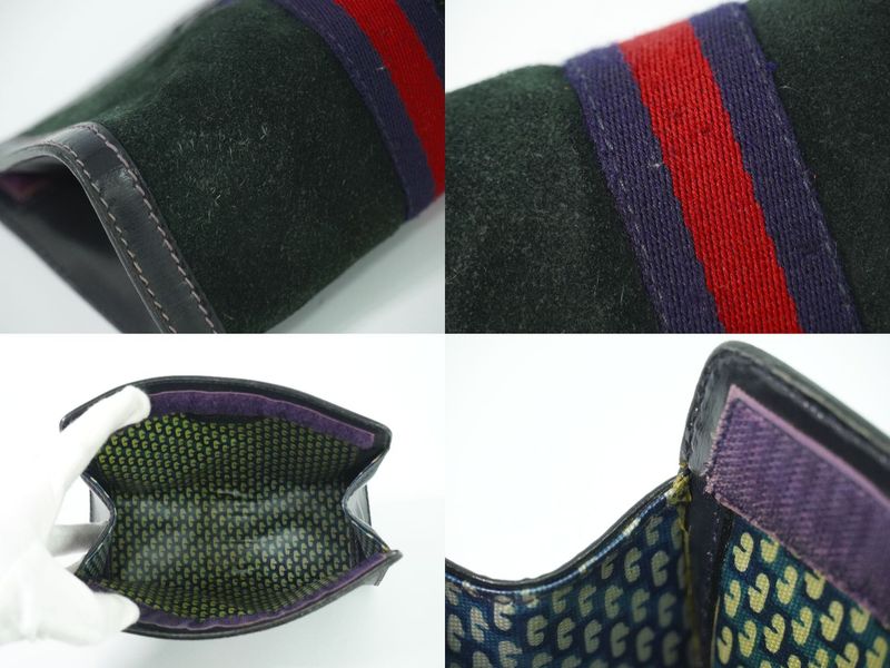 Authentic Gucci Parfums Gucci Parfums Sherry Line Suede Leather Clutch Bag