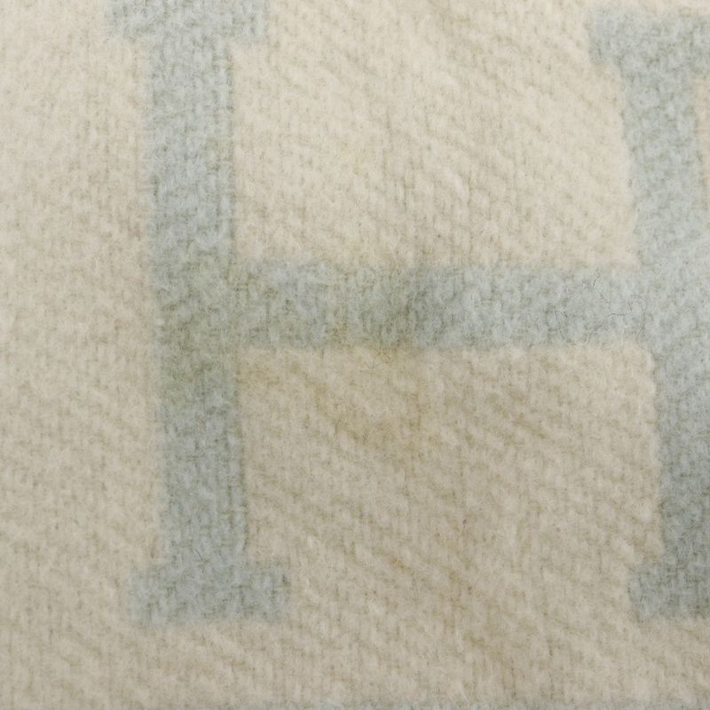 Hermes Baby Blade Avalon Blanket Swaddling Cashmere And Wool White/light Blue _