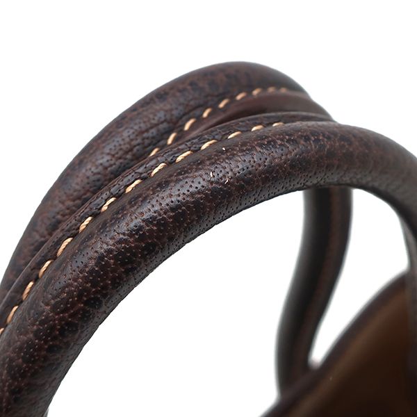 Hermes Tote Bag Garden Party Ttpm Toile Ash Leather Beige and Brown Silver