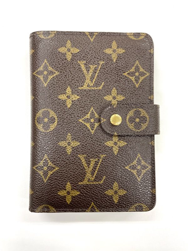 Louis Vuitton Monogram Porte Papier Zip Snap Closure Fold Wallet M61207 Brown