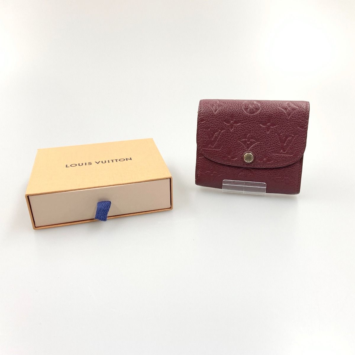 Louis Vuitton Empreinte Portefeuille Marine Trifold Wallet Wine Red