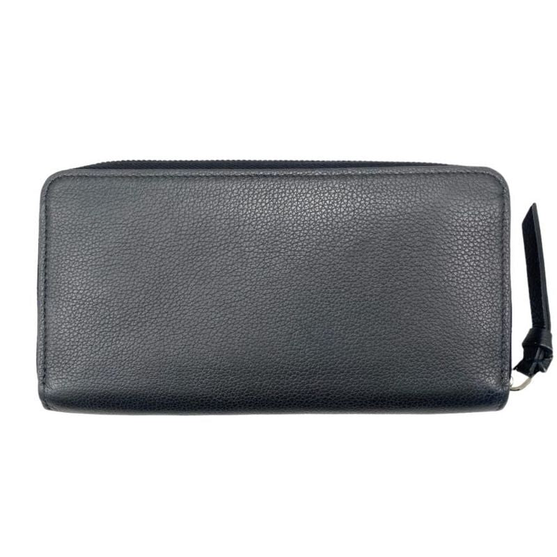 Louis Vuitton M62622 Zippy Lock Me Black Round Zipper Long Wallet Silver