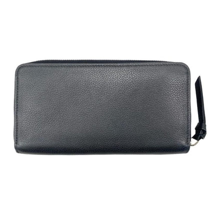 Louis Vuitton M62622 Zippy Lock Me Black Round Zipper Long Wallet Silver