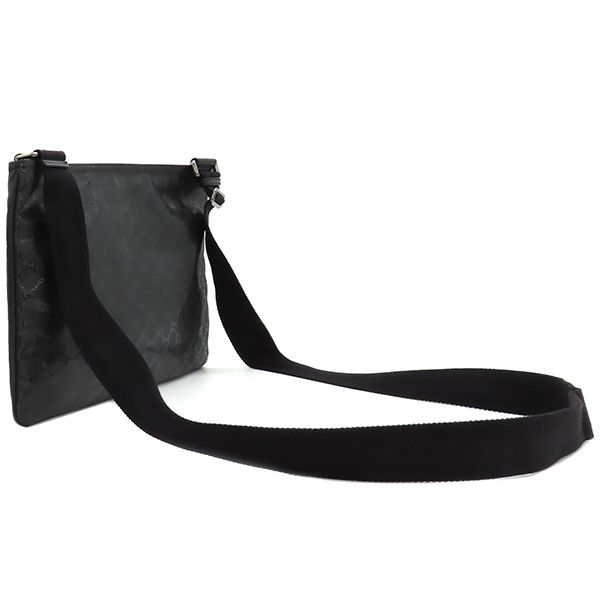 Gucci Shoulder Bag GG Imprime Shoulder Bag PVC Black Silver Hardware Black