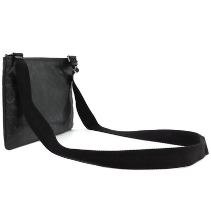 Gucci Shoulder Bag GG Imprime Shoulder Bag PVC Black Silver Hardware Black