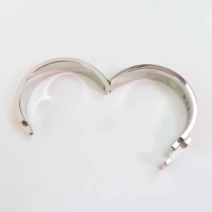 Hermes Quick H PM Quick HH Fan Bangle Bracelet Metal Orange Silver Made In