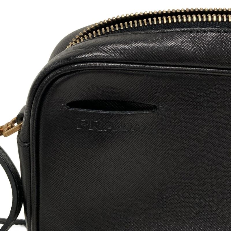 Prada Shoulder Bag - Bt0077 Black Leather