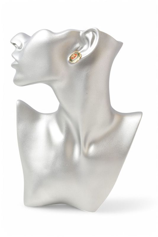 Chanel Earrings Vintage Chanel Flower Motif CC Mark Antique Gold