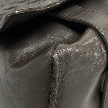 Bottega Veneta Shoulder Bag Intrecciato 113038 Dark Brown Leather