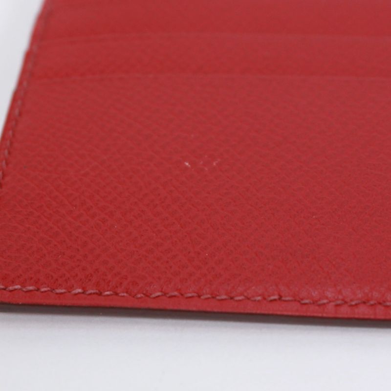 Hermes Courchevel Leather Red Long Wallet