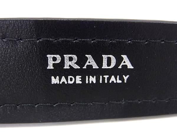 Prada Leather Size 40/100 Belt Men's Black Bf8273