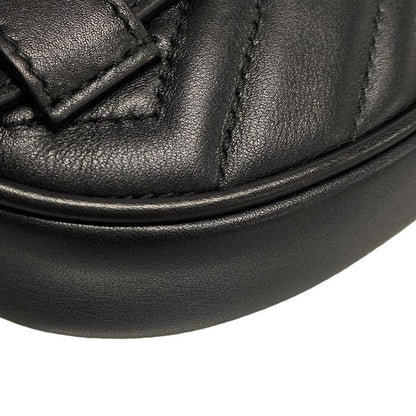 Gucci Waist Pouch GG Marmont Quilted Leather Belt Bag 476434 Black Leather