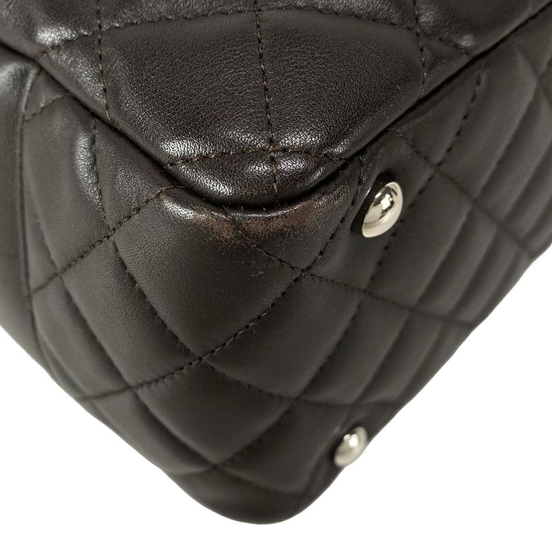 Chanel Shoulder Bag Cambon Line Bow Ring Bag A25171 Dark Brown Leather Lambskin