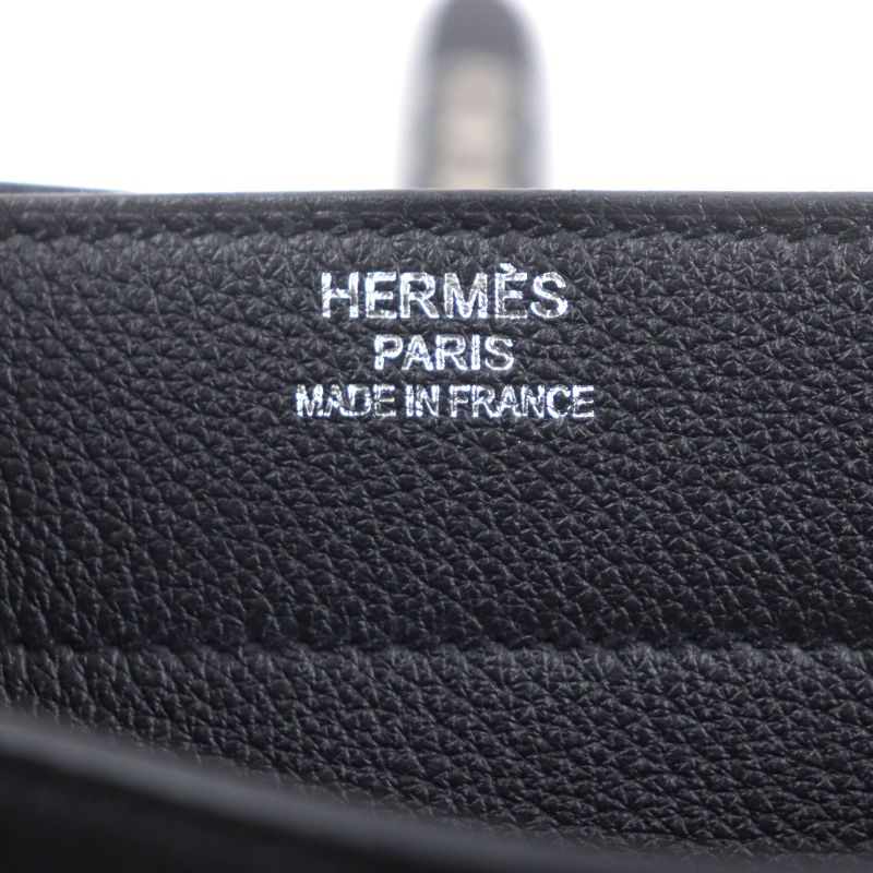 Hermes Sac A Depeches 38 Togo Silver Hardware Leather Briefcase Black With K
