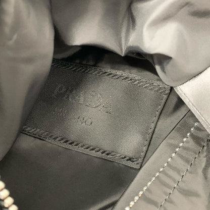 Prada Outerwear Recycled Polyester Black Triangle Logo Plate Blouson Reversible