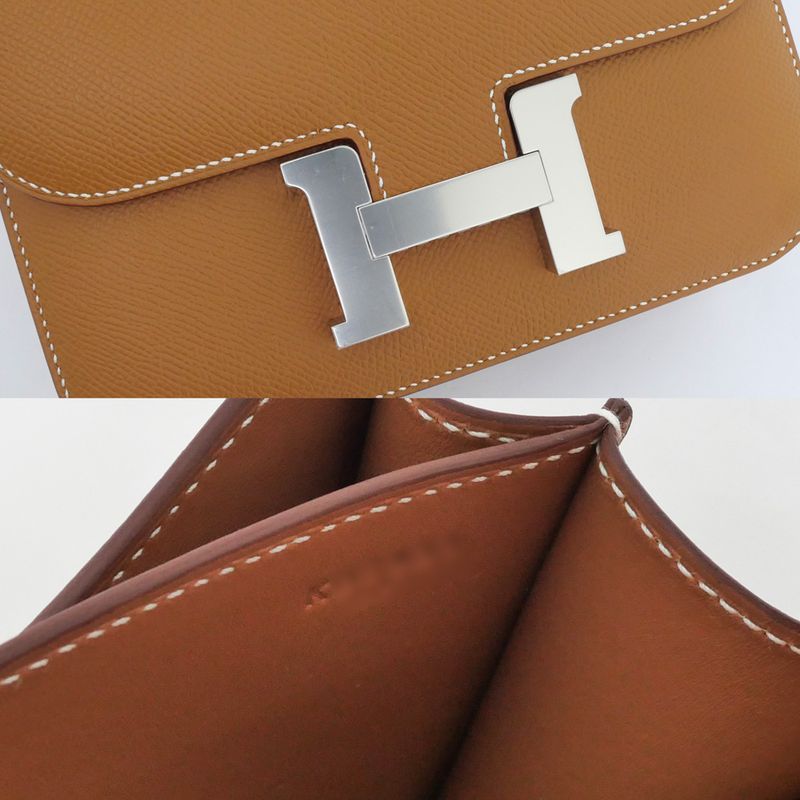 Hermes Constance Mini Miroire Gold K Engraved Epson Shoulder Bag Brown
