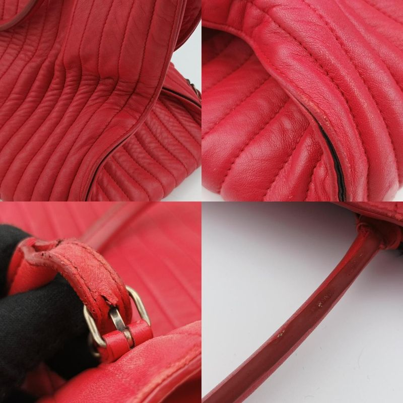 Balenciaga Quilted Paper A4 Tote Bag Red Leather 2367016502 515859