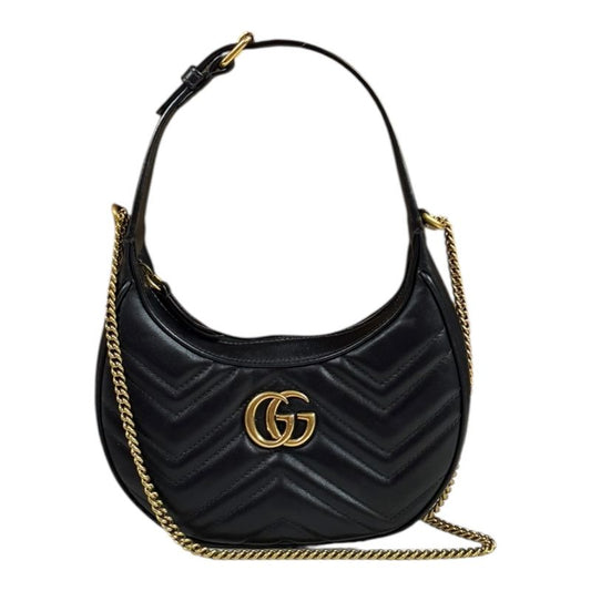 Gucci GG Marmont Shoulder Bag Leather 699514 Black Ladies Gucci  Gucci