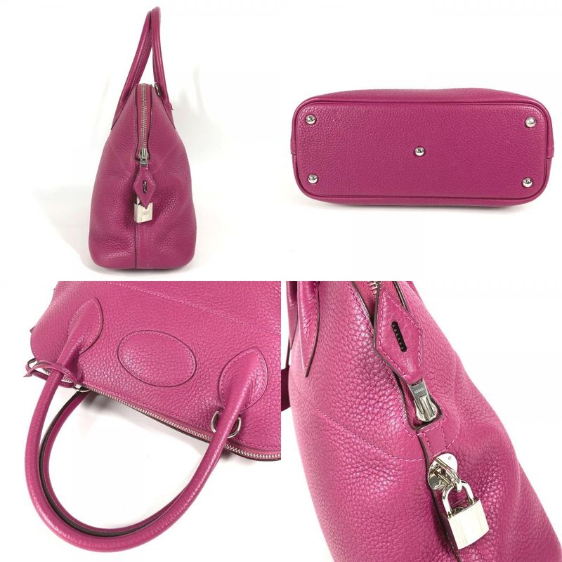 Hermes Handbag Bollide 31 Bollide 31 Taurillon Clemence Tosca Purple