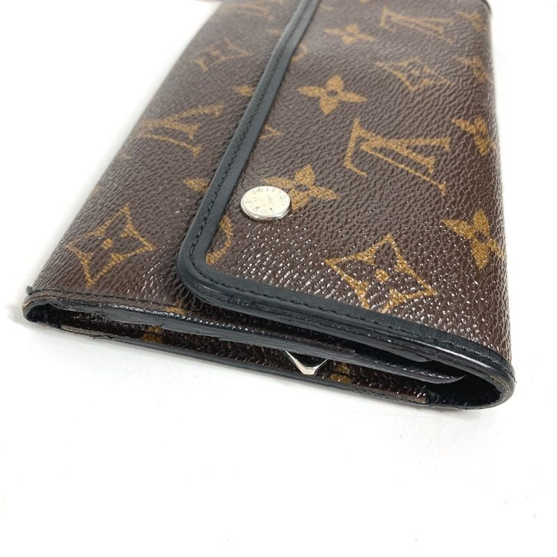 Louis Vuitton Long Wallet Portefeuille Ron M60168 Monogram Macassar Canvas Brown