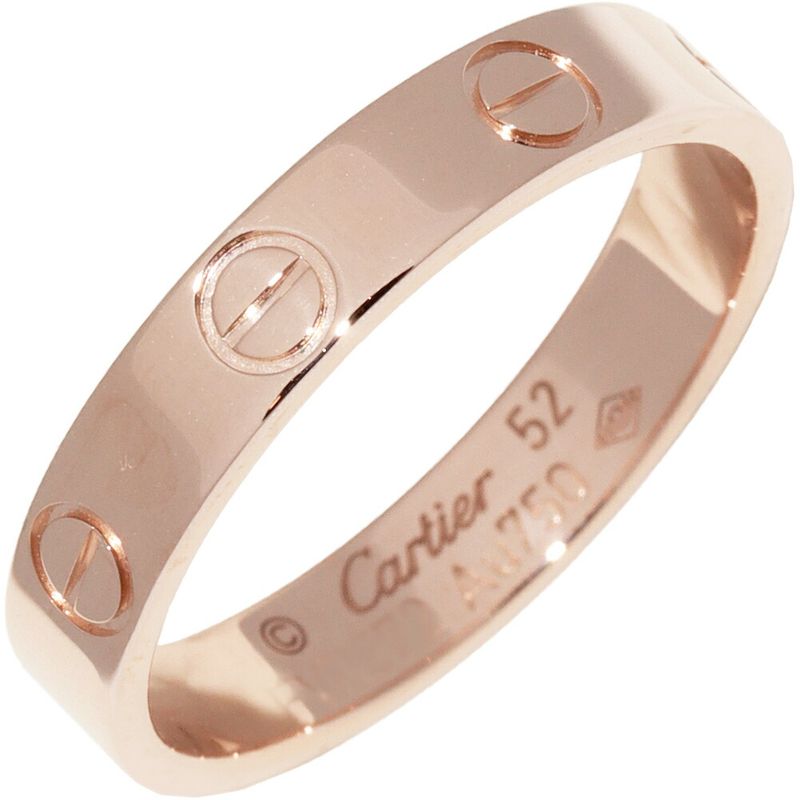 Cartier Rings 18K Pink Gold Love Ring Small Model Mini Love Ring Love Wedding