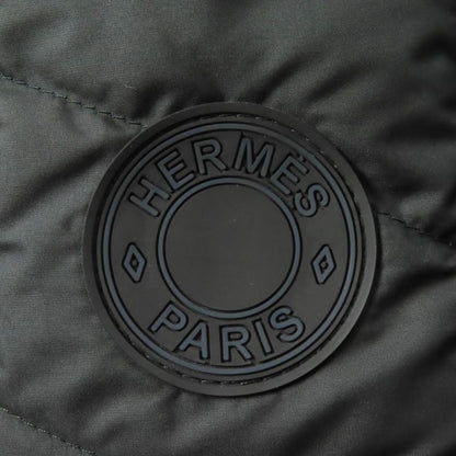 Hermes 23AW 3h0185da Quilted Overshirt Down Jacket With Crude Cell Patch Black