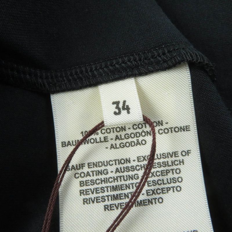 Hermes 2024ss 4h4642da 100% Cotton Short Sleeve T-shirt Black 34 Made In France