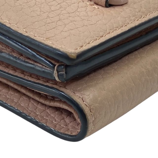 Gucci 745988 Horsebit Trifold Wallet Compact Wallet Leather Pink Logo Pink