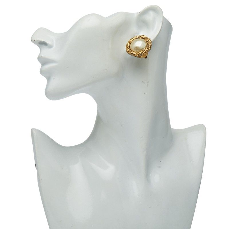 Chanel Gold Plated Faux Pearl Women's Chanel