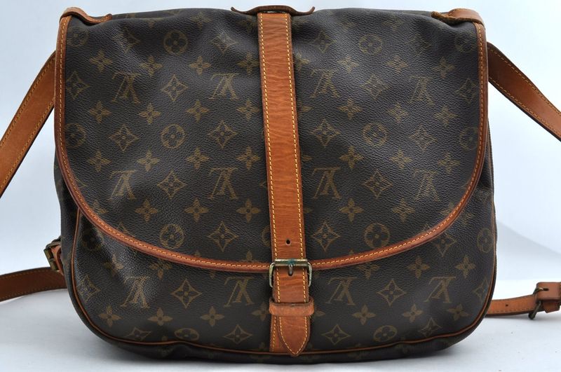 Louis Vuitton Monogram Saumur 35 Shoulder Cross Bag M42254 LV 2314n