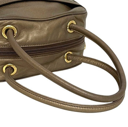 Loewe Handbag Gold Brown Anagram Excellent Condition Nappa Leather Preowned