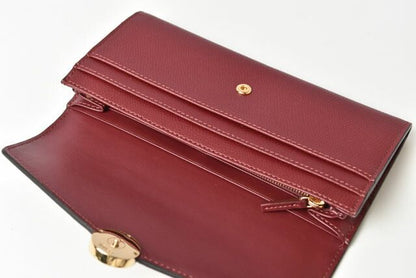 Fendi Wallet Fendi Long Wallet F IS Fendi 8m0251 A18B F14mk Leather Burgundy