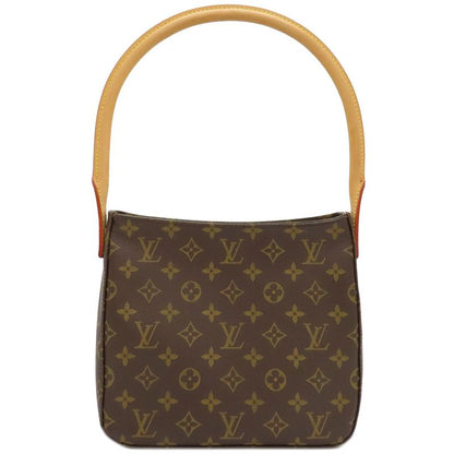 Louis Vuitton Handbag Looping MM Monogram Canvas Monogram Gold Hardware Brown