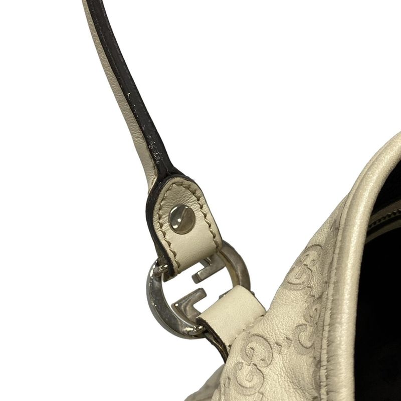 Gucci GG Twins Tote Bag Stripe Line 232963 Ivory Leather