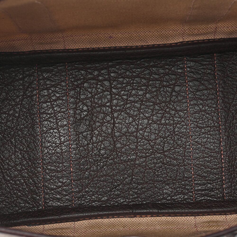 Hermes Garden Party TPM Handbag Toile Ash Ivory X Brown Silver Hardware Ladies