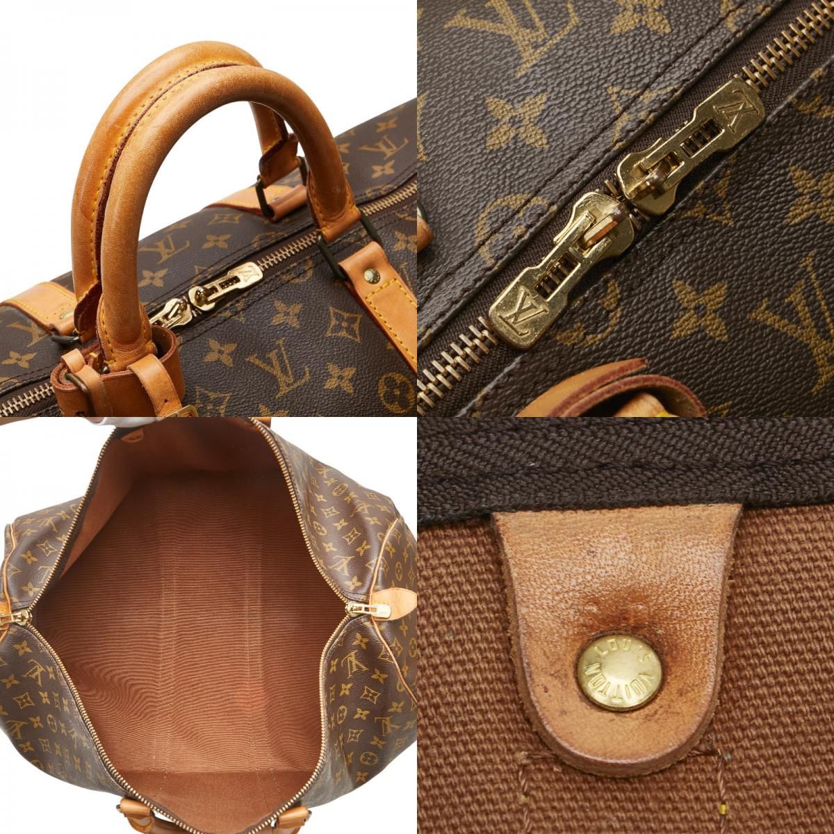Louis Vuitton Monogram Keepall 55 Boston Bag Travel Bag Travel Bag M41424 Brown