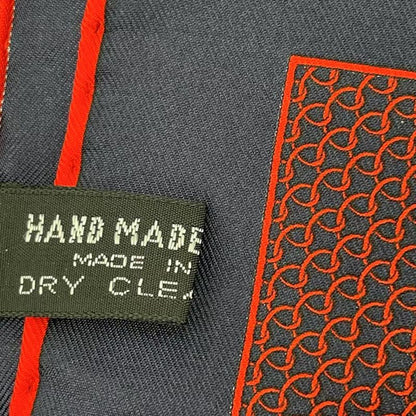 Celine Silk All Over Pattern Red Navy