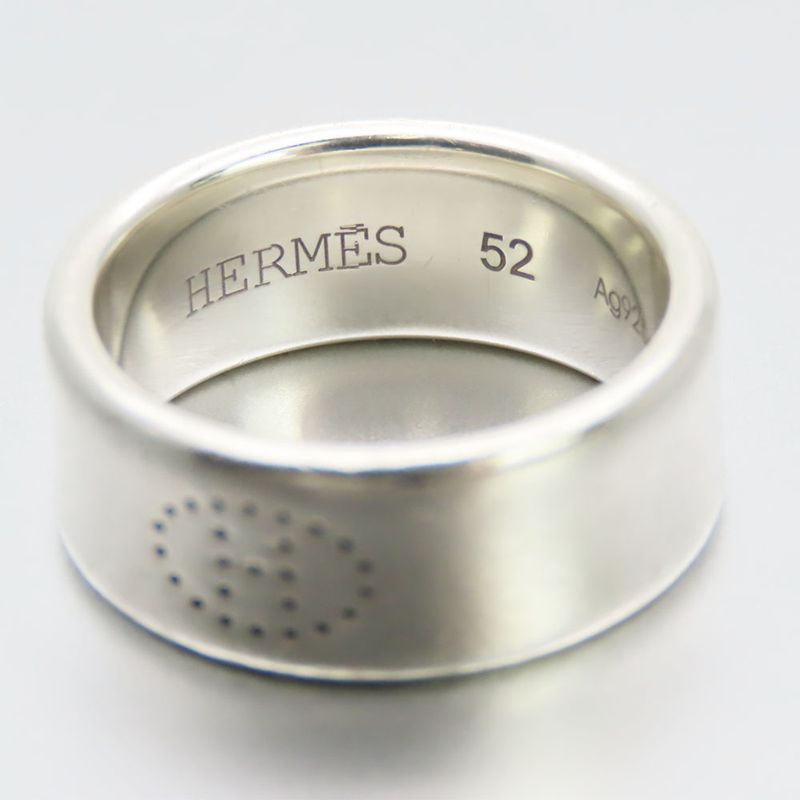 Hermes Ring Evelyne 52 Silver 925 Approx 7.9 g 11.5 Accessories